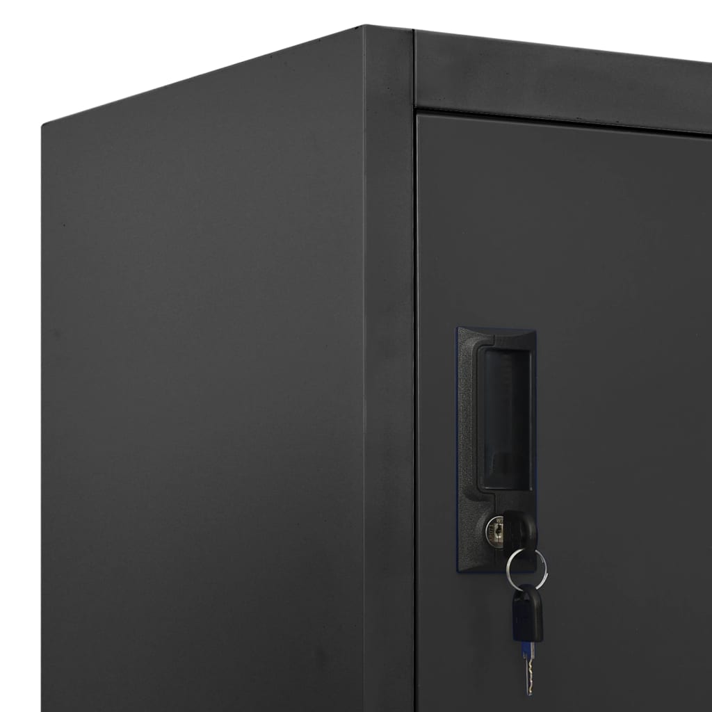 Locker cabinet anthracite 90x45x180 cm steel