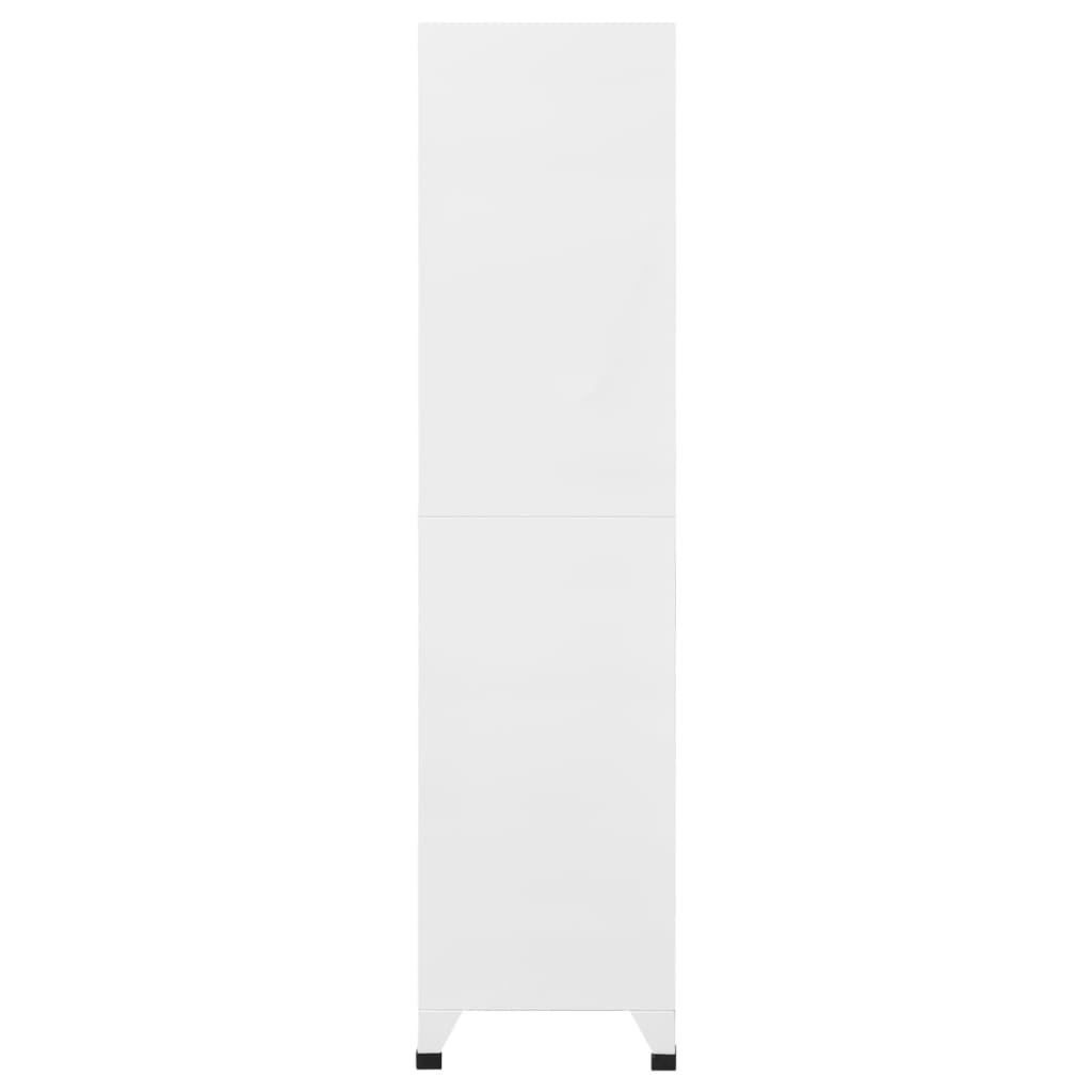 Locker cabinet light grey 90x40x180 cm steel