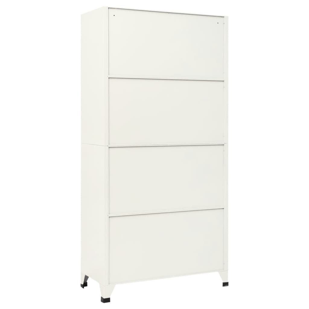 Locker cabinet grey and blue 90x40x180 cm steel