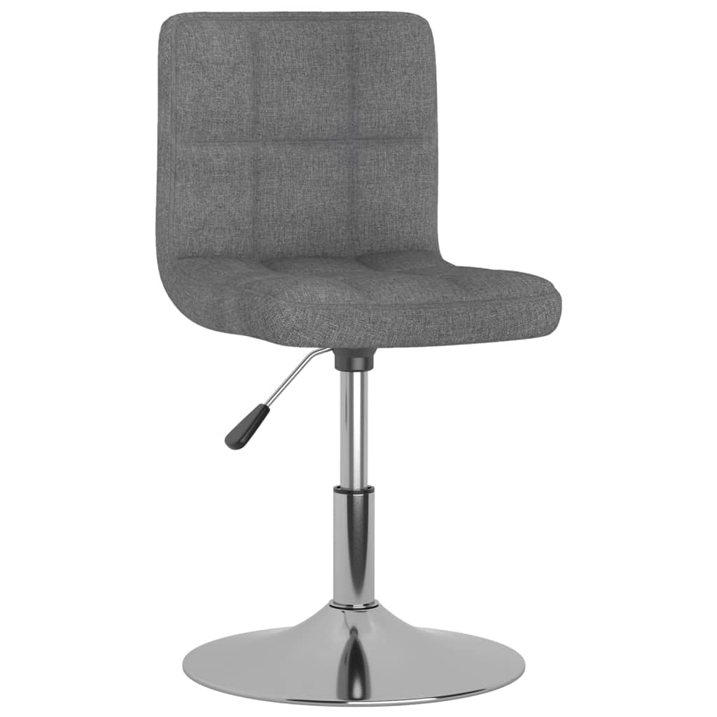 Dining chair swivel light grey fabric