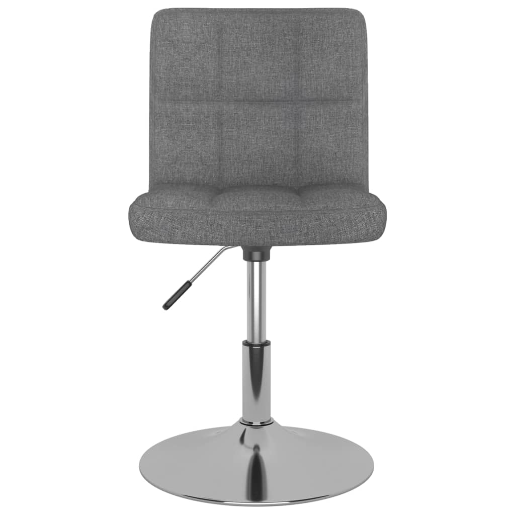 Dining chair swivel light grey fabric