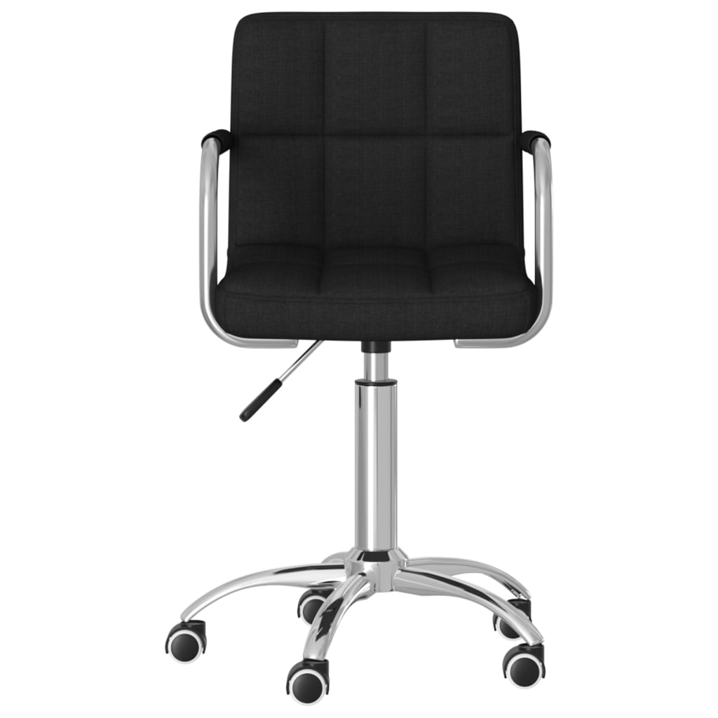 Dining Chair Swivel Black Fabric