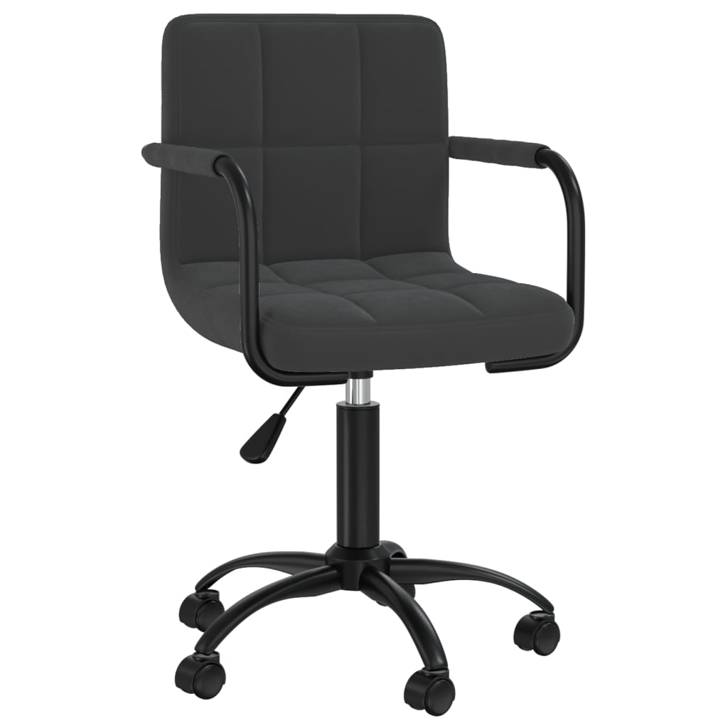 Dining Chairs 4 pcs. Swivel Black Velvet