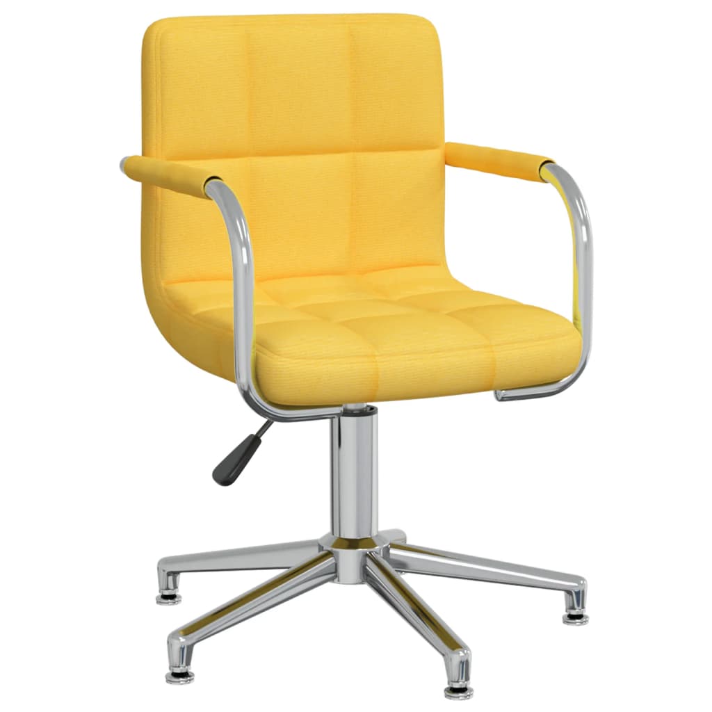 Dining chair swivel mustard yellow fabric