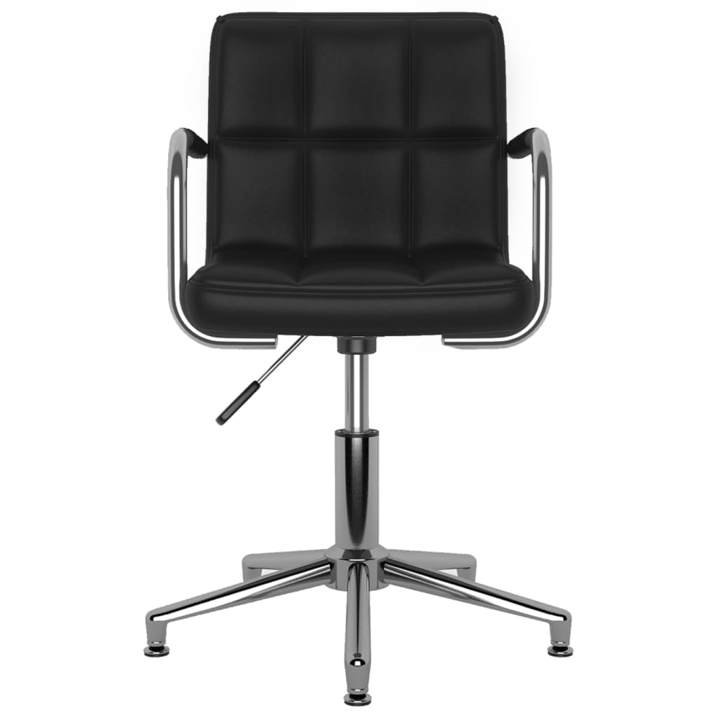 Dining Chairs 6 pcs. Swivel Black Faux Leather