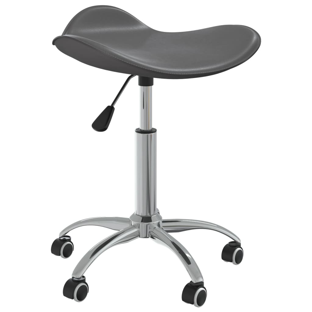 Dining Chair Swivel Grey Faux Leather
