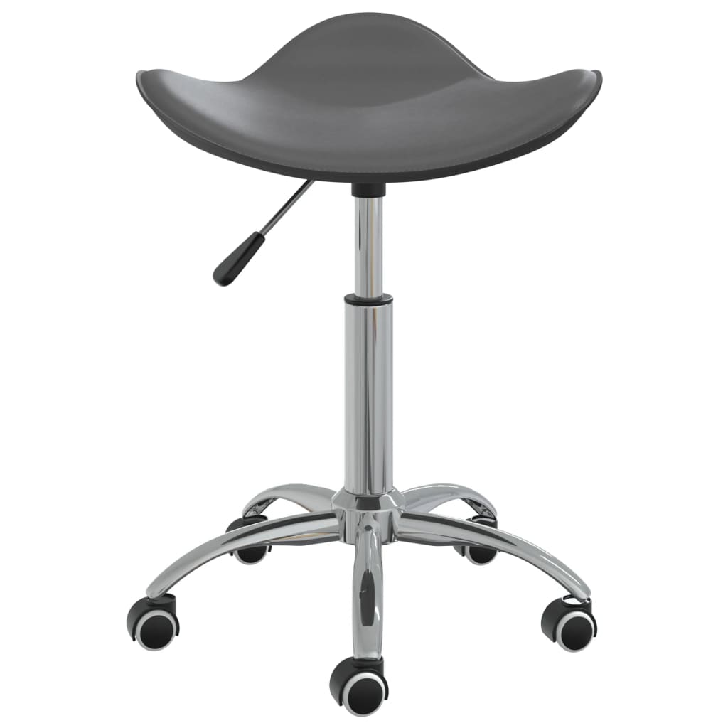 Dining Chair Swivel Grey Faux Leather