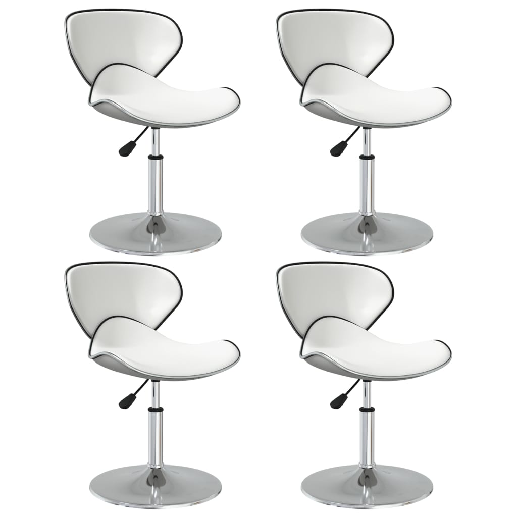 Dining Chairs 4 pcs. White Faux Leather