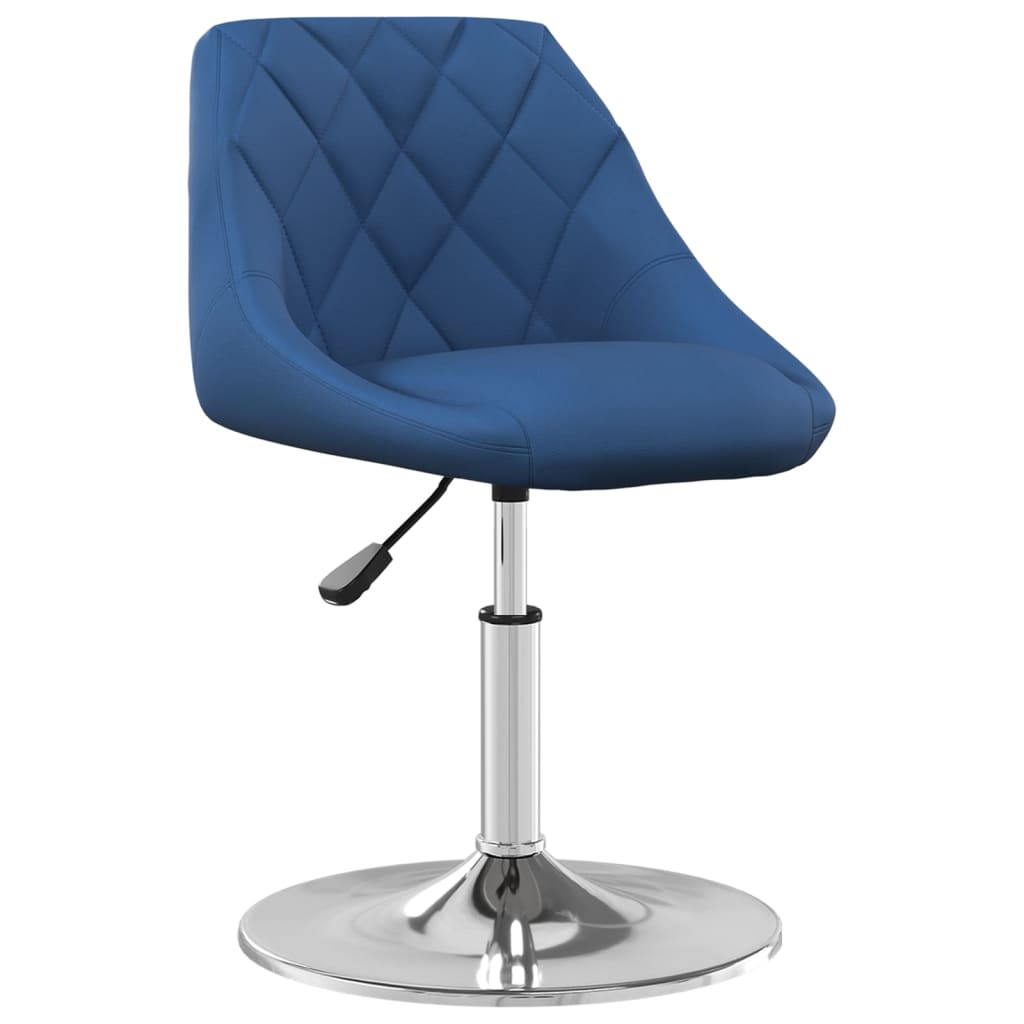 Dining Chairs 4 pcs. Swivel Blue Velvet