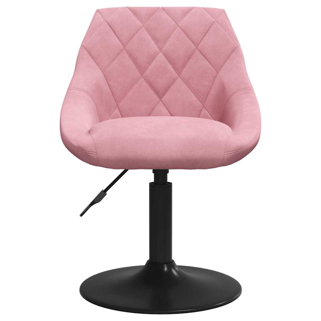 Esszimmerstühle 4 Stk. Drehbar Rosa Samt