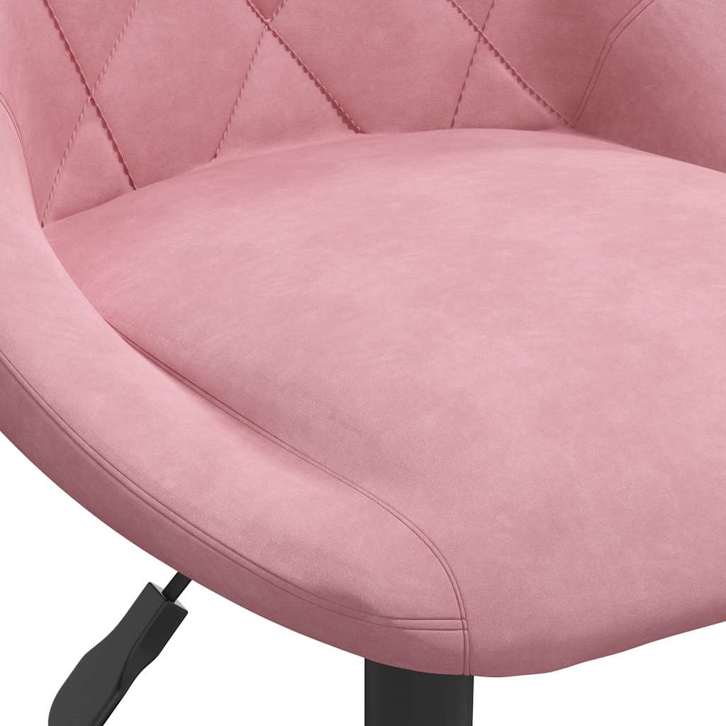Esszimmerstühle 4 Stk. Drehbar Rosa Samt
