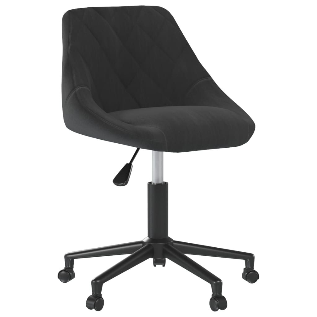 Dining Chair Swivel Black Velvet
