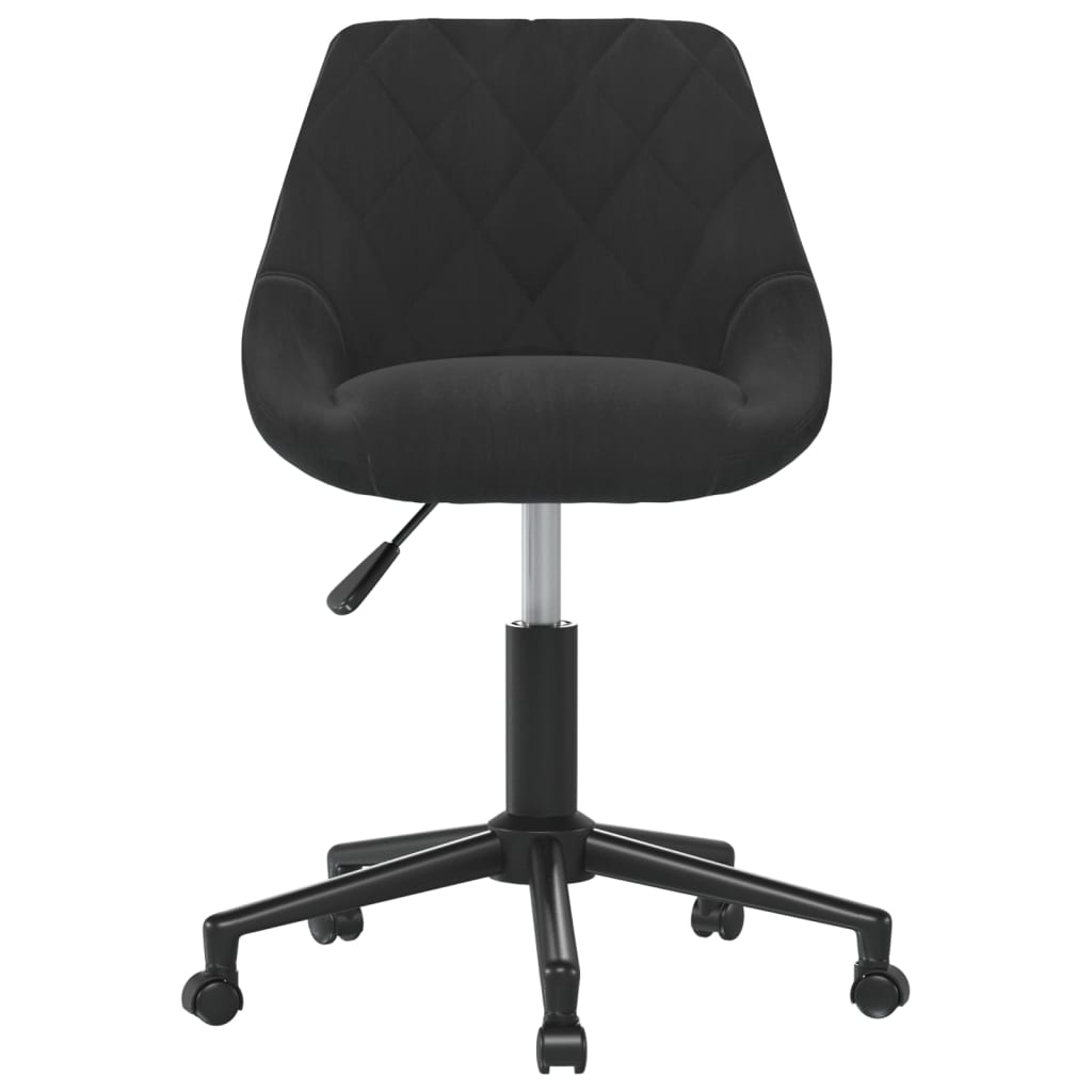Dining Chair Swivel Black Velvet
