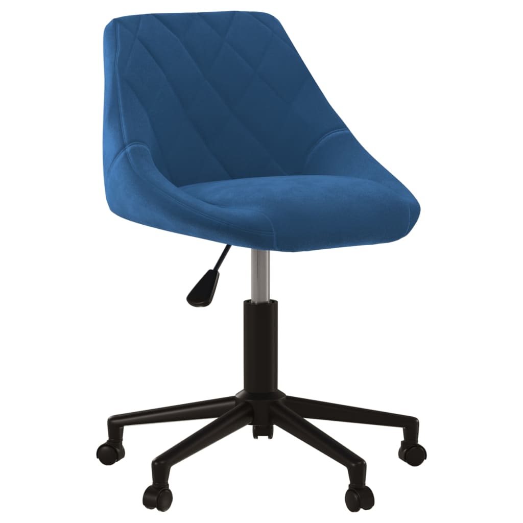 Dining Chair Swivel Blue Velvet