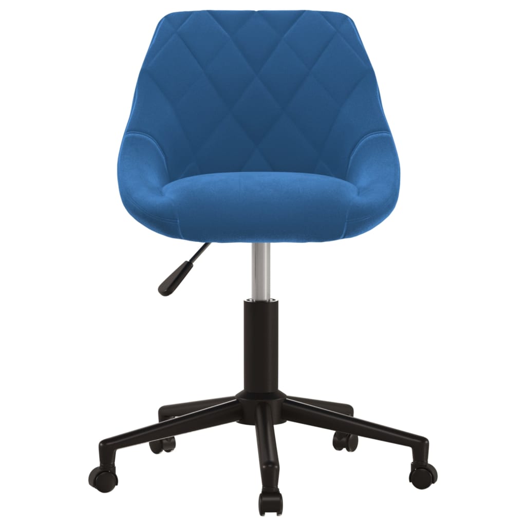 Dining Chair Swivel Blue Velvet