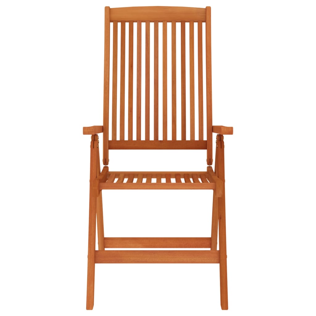 Folding garden chairs 4 pcs. Solid wood eucalyptus