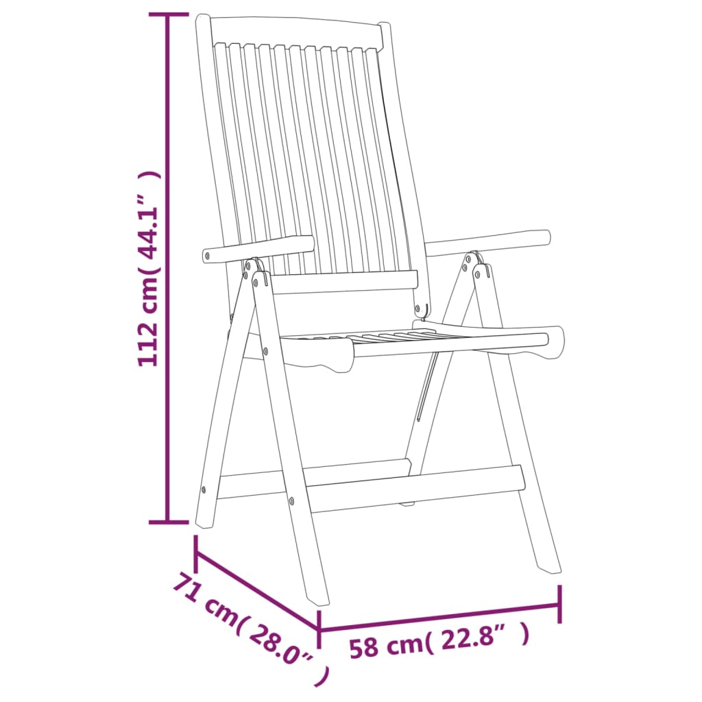 Folding garden chairs 4 pcs. Solid wood eucalyptus