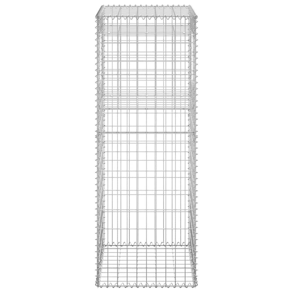 Gabionensäulen 2 Stk. 50x50x140 cm Eisen