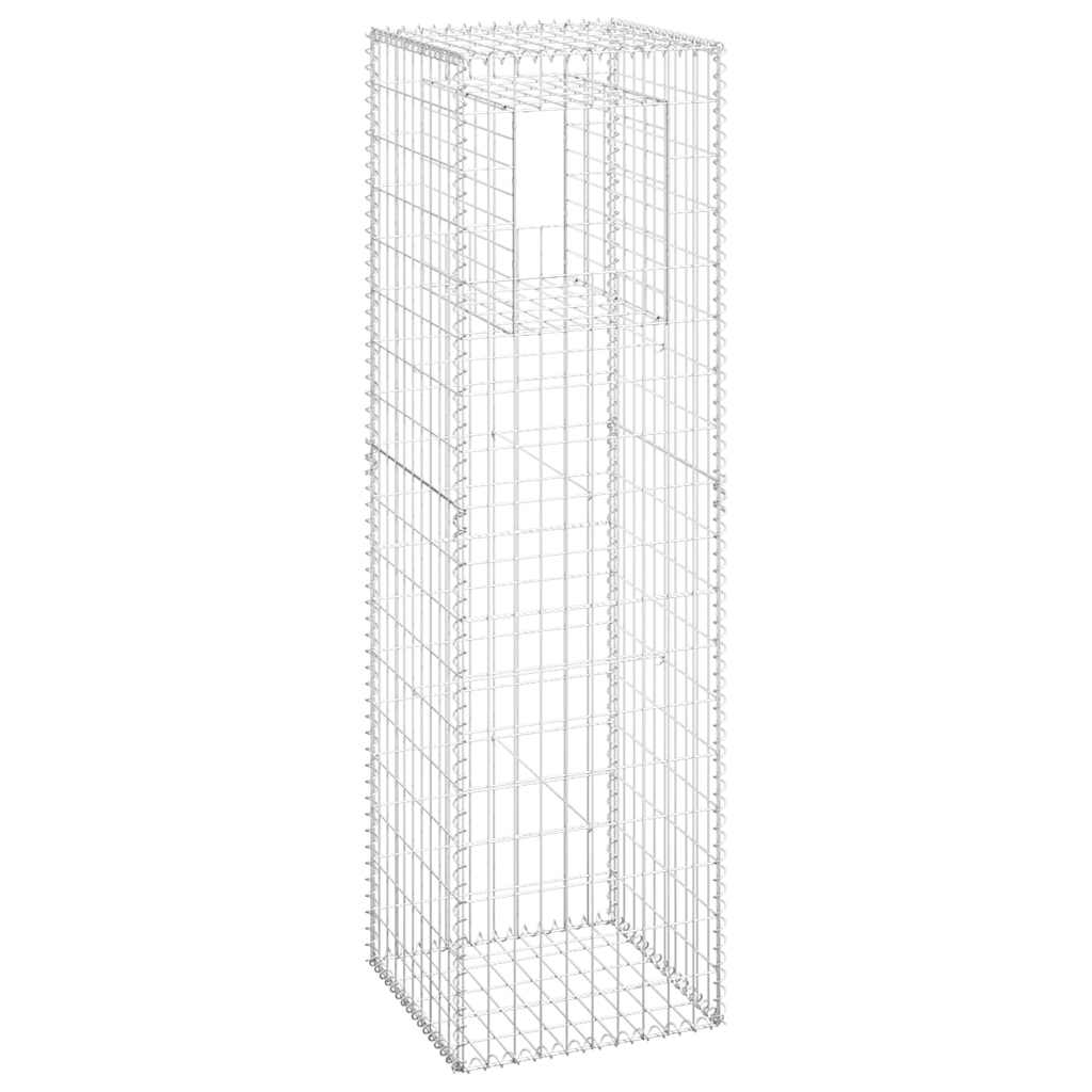 Gabionensäulen 2 Stk. 50x50x180 cm Eisen