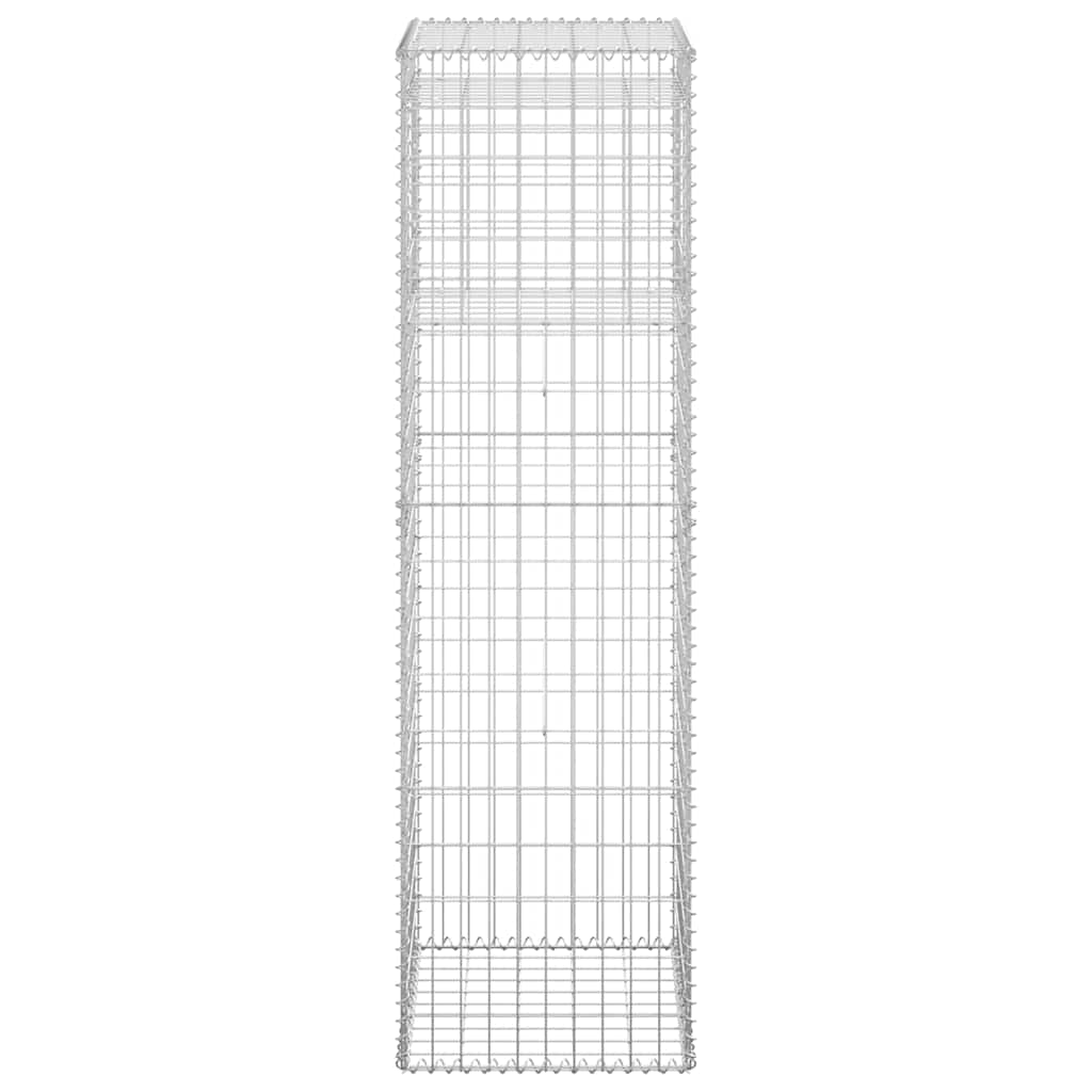 Gabionensäulen 2 Stk. 50x50x180 cm Eisen