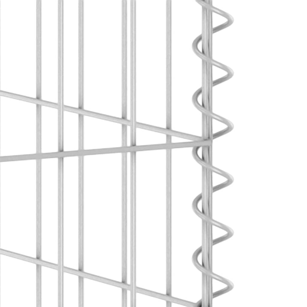 Gabionenwand für Mülltonnen Verzinkter Stahl 180x100x110 cm