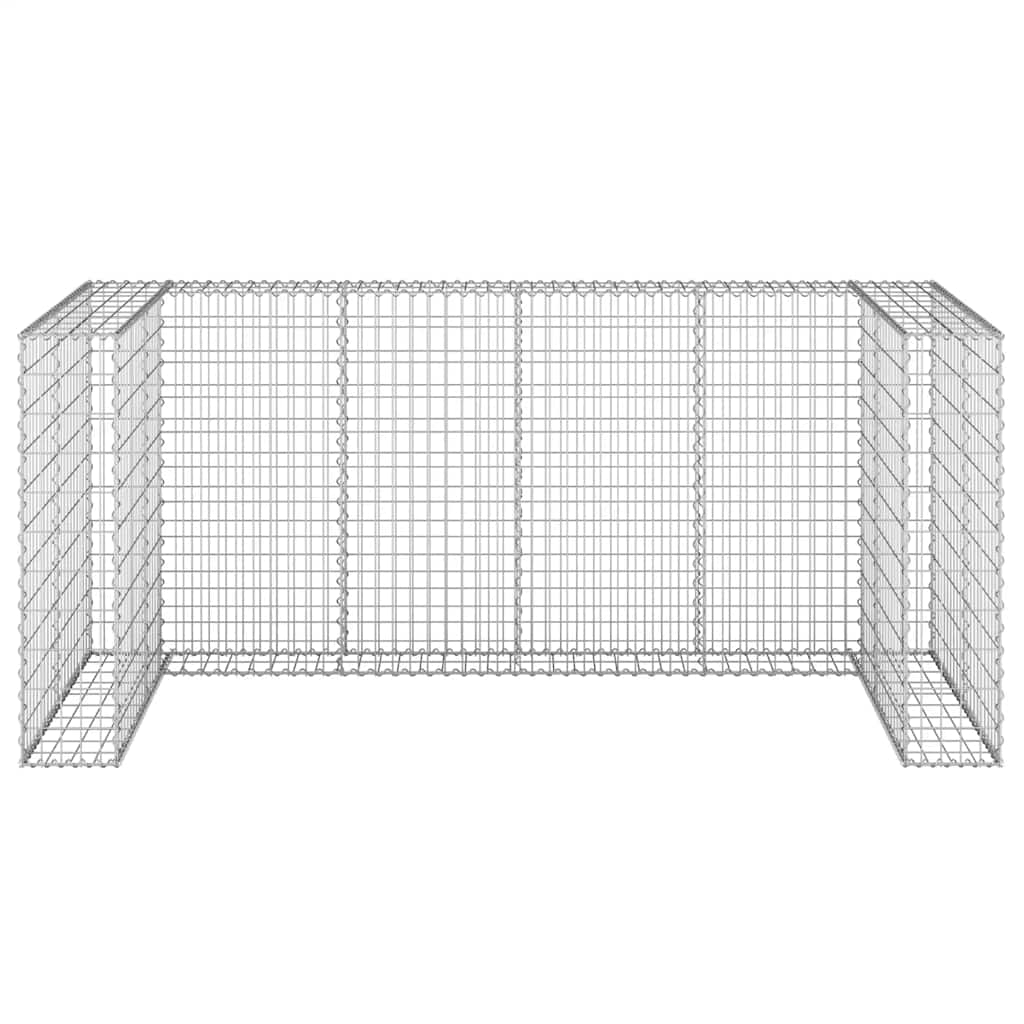 Gabionenwand für Mülltonnen Verzinkter Stahl 254x100x110 cm