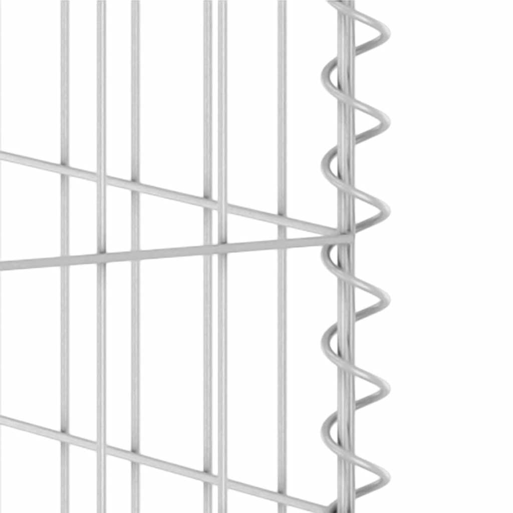 Gabionenwand für Mülltonnen Verzinkter Stahl 254x100x110 cm