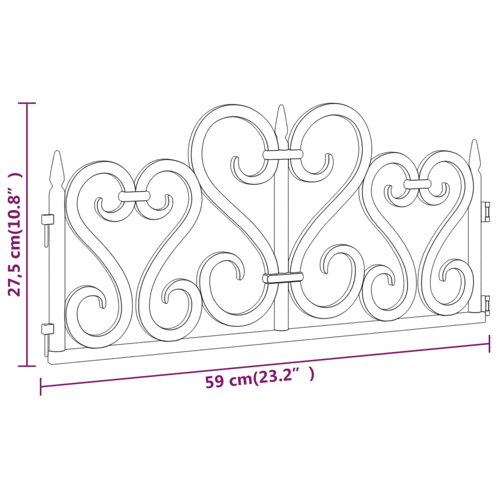 Lawn Edges 17 pcs. White 10 m PP