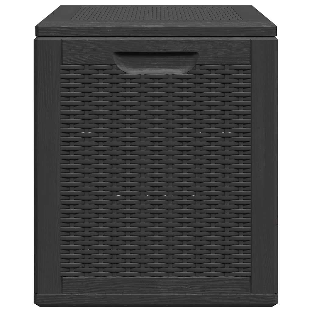 Garten-Aufbewahrungsbox 90 L Schwarz PP Rattan