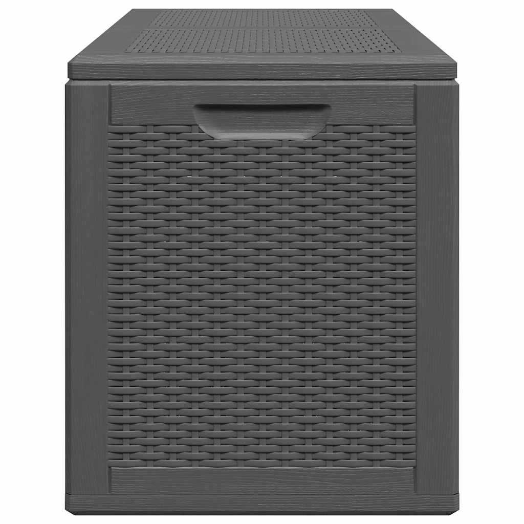 Garten-Aufbewahrungsbox 180 L Schwarz PP Rattan