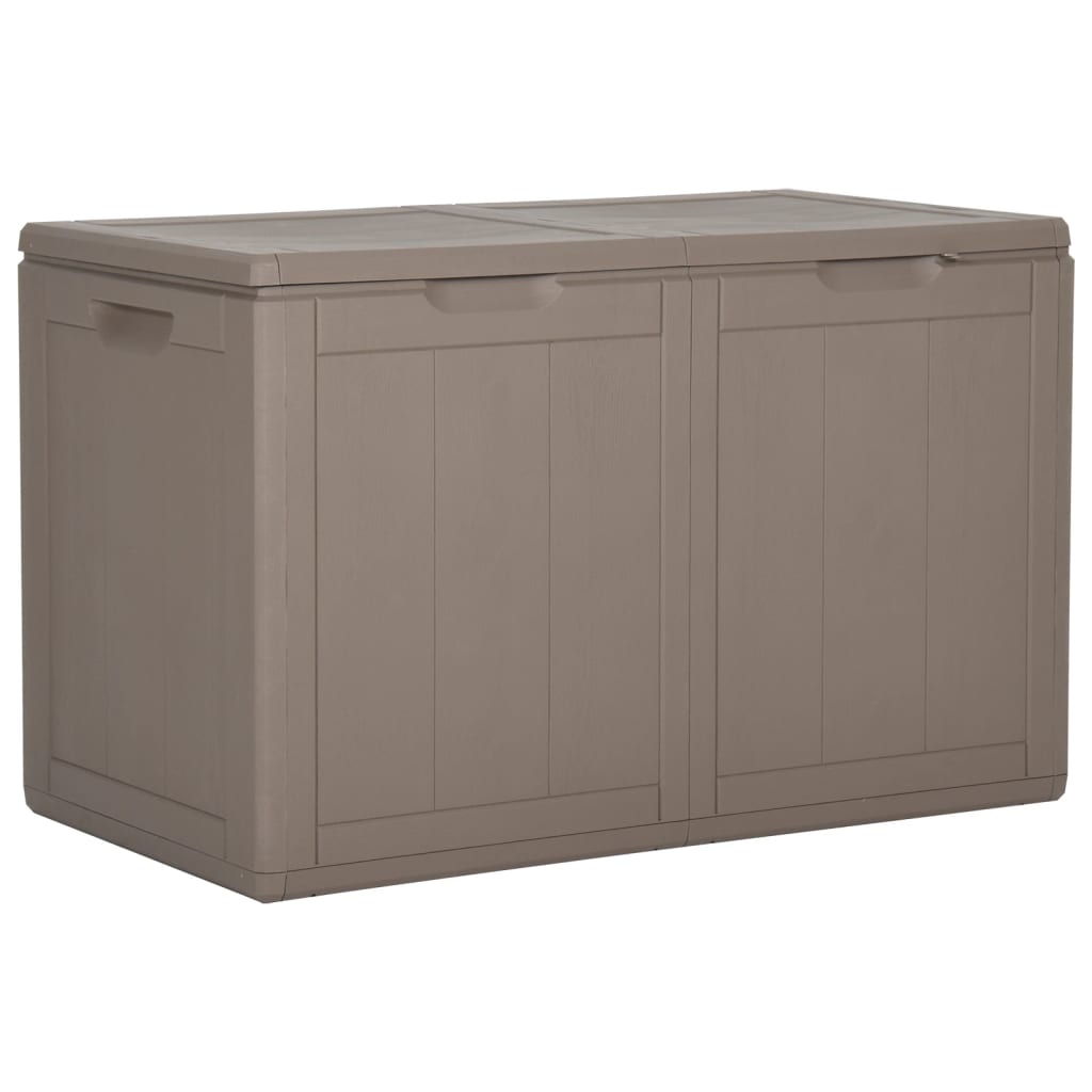 Garten-Aufbewahrungsbox 180 L Braun PP-Holzoptik