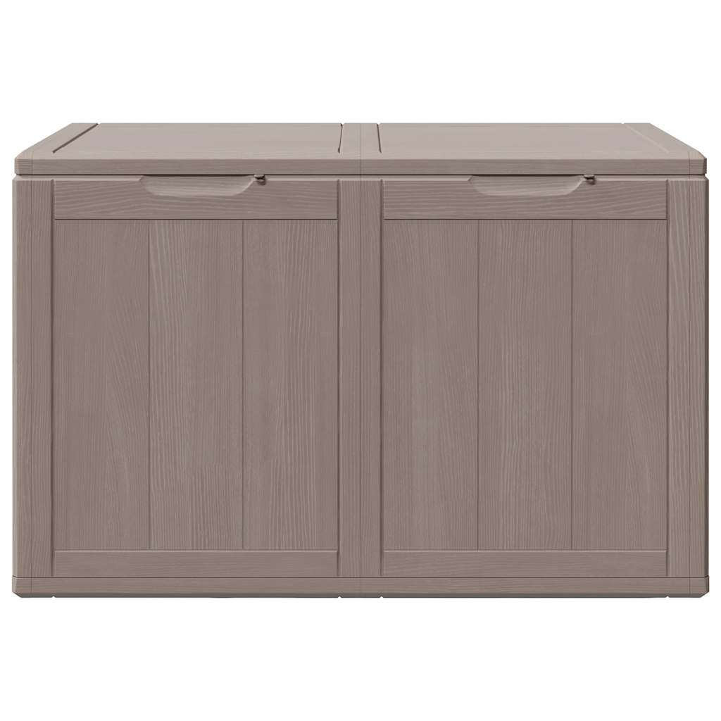 Garten-Aufbewahrungsbox 180 L Braun PP-Holzoptik