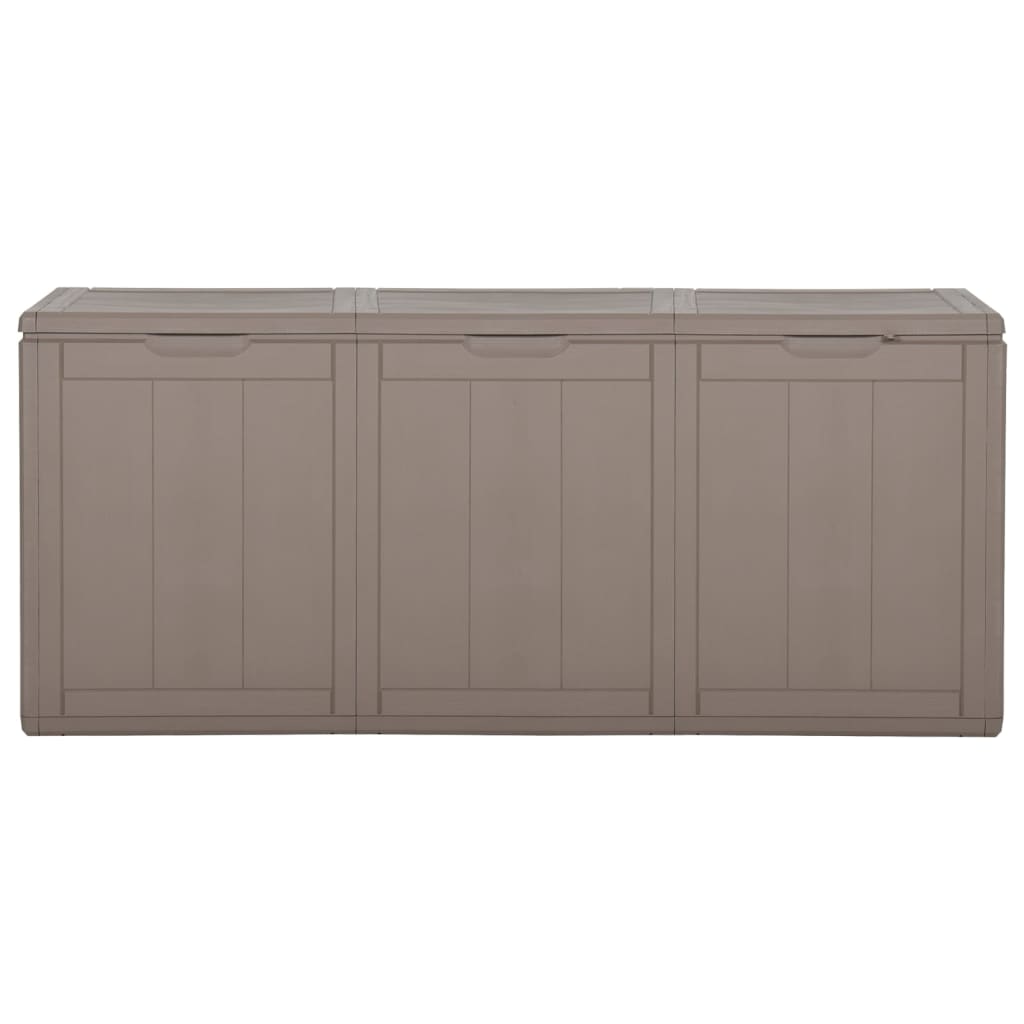 Garten-Aufbewahrungsbox 270 L Braun PP-Holzoptik