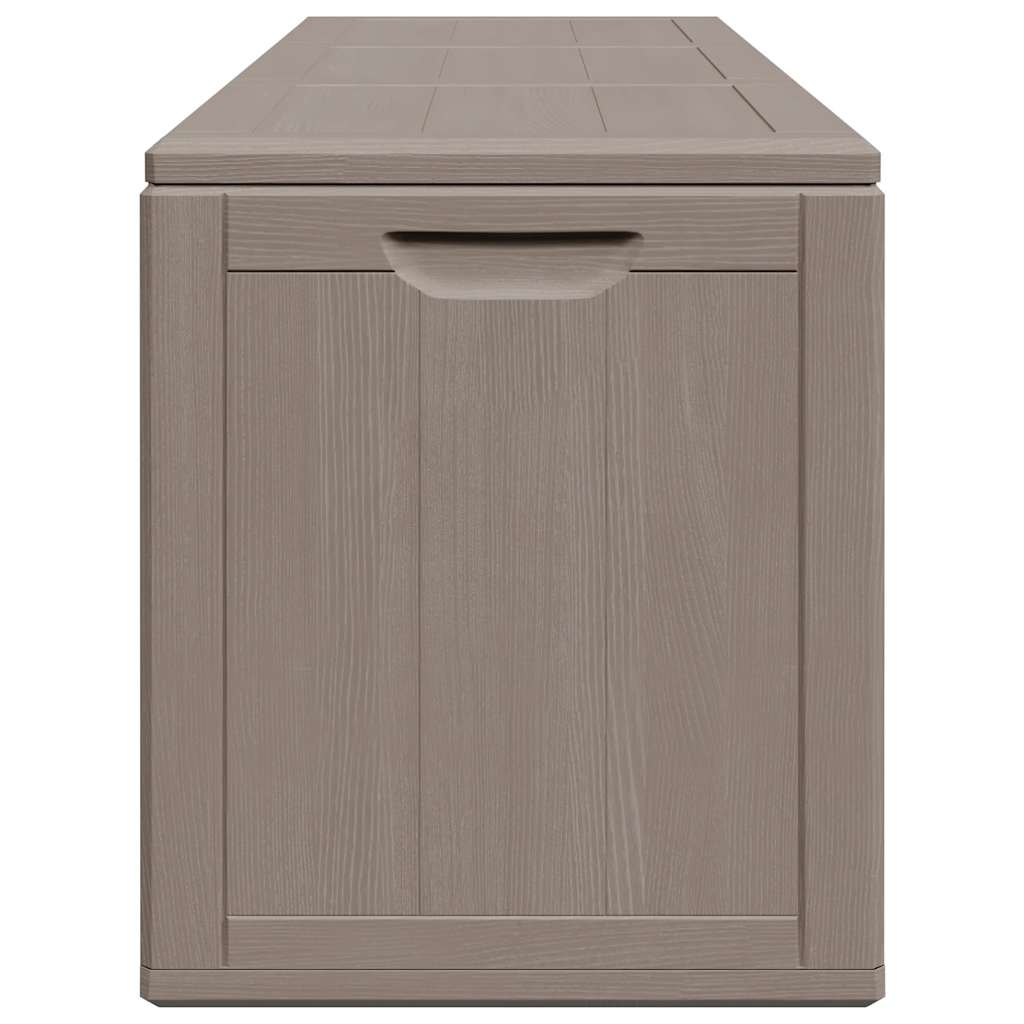 Garten-Aufbewahrungsbox 270 L Braun PP-Holzoptik
