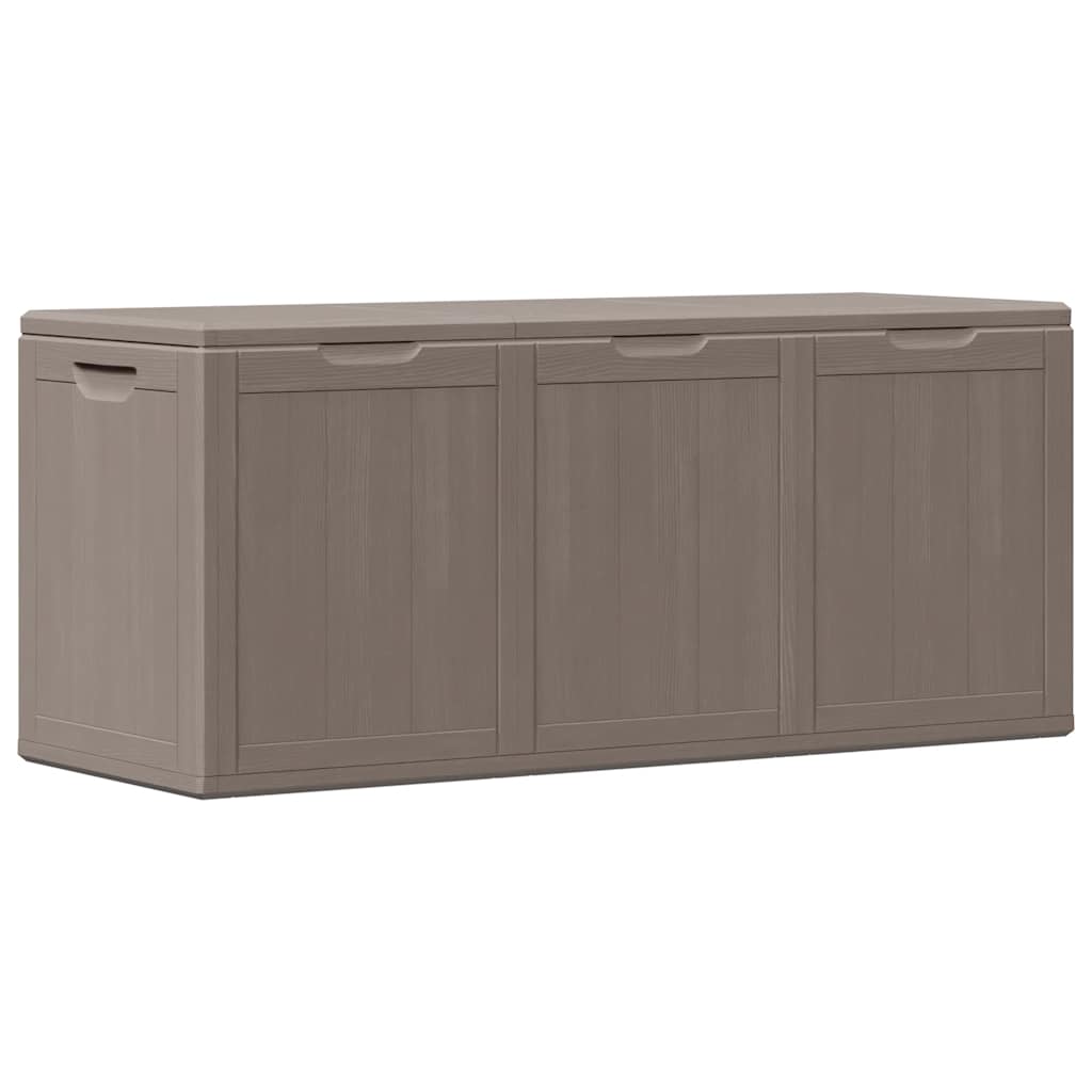 Garten-Aufbewahrungsbox 270 L Braun PP-Holzoptik