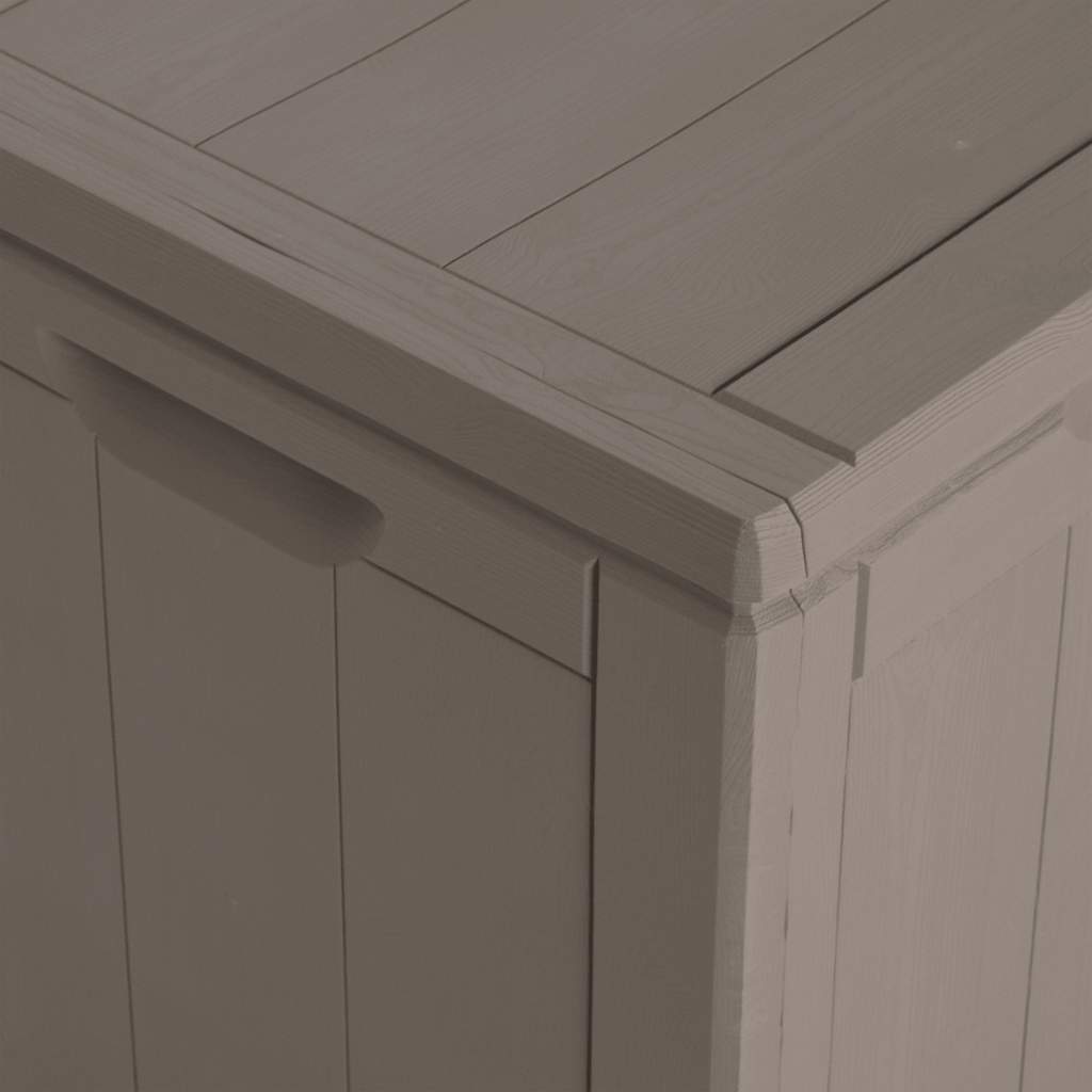 Garten-Aufbewahrungsbox 270 L Braun PP-Holzoptik