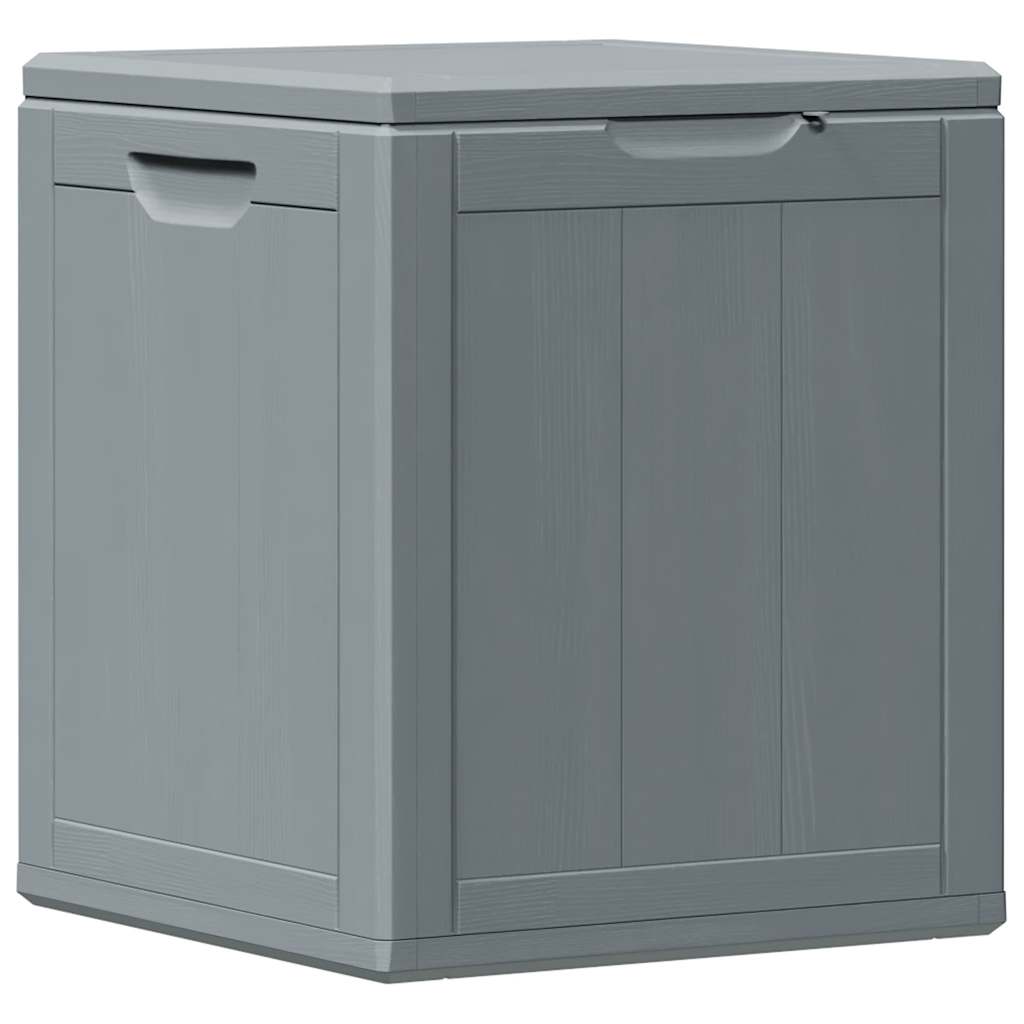 Garten-Aufbewahrungsbox 90 L Grau PP-Holzoptik