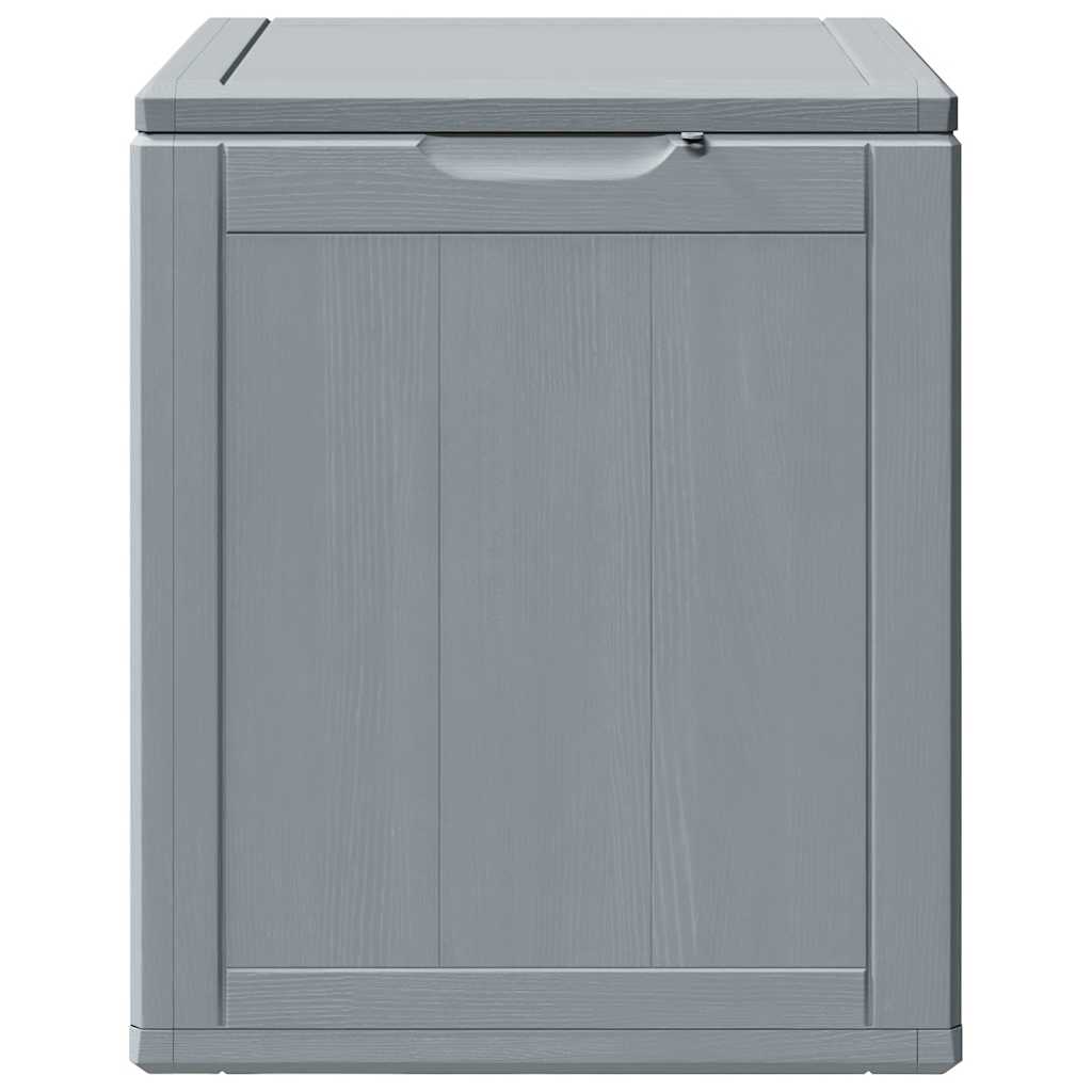 Garten-Aufbewahrungsbox 90 L Grau PP-Holzoptik