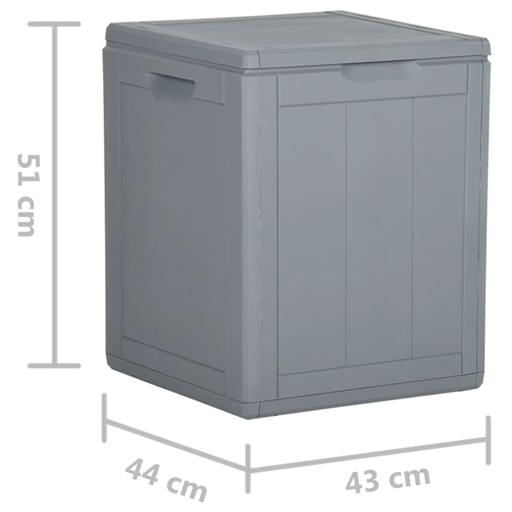 Garten-Aufbewahrungsbox 90 L Grau PP-Holzoptik