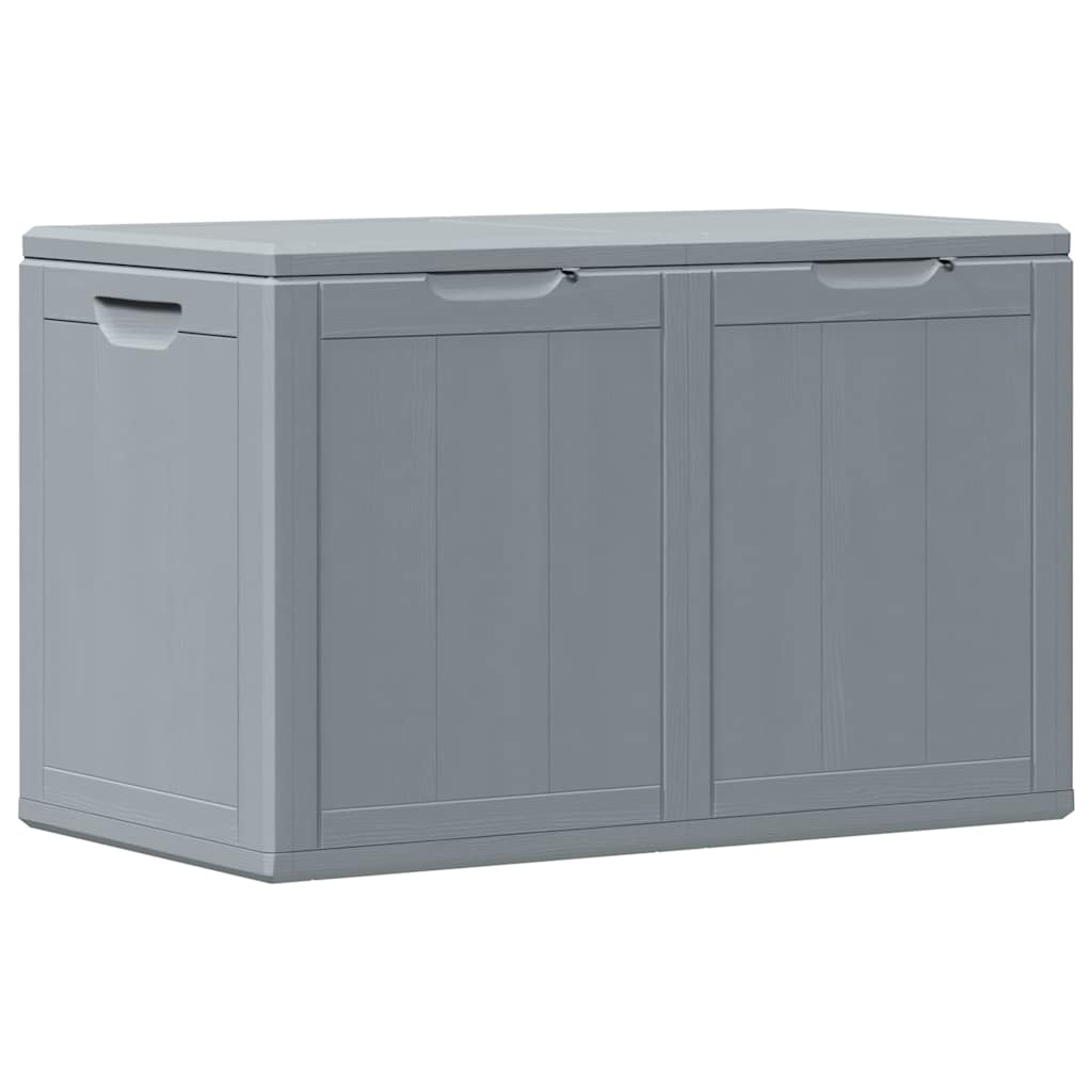 Garten-Aufbewahrungsbox 180 L Grau PP-Holzoptik
