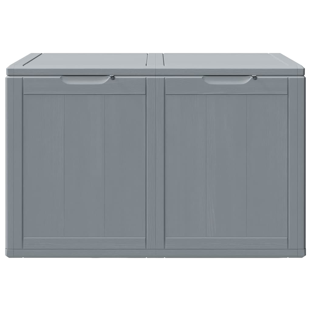 Garten-Aufbewahrungsbox 180 L Grau PP-Holzoptik