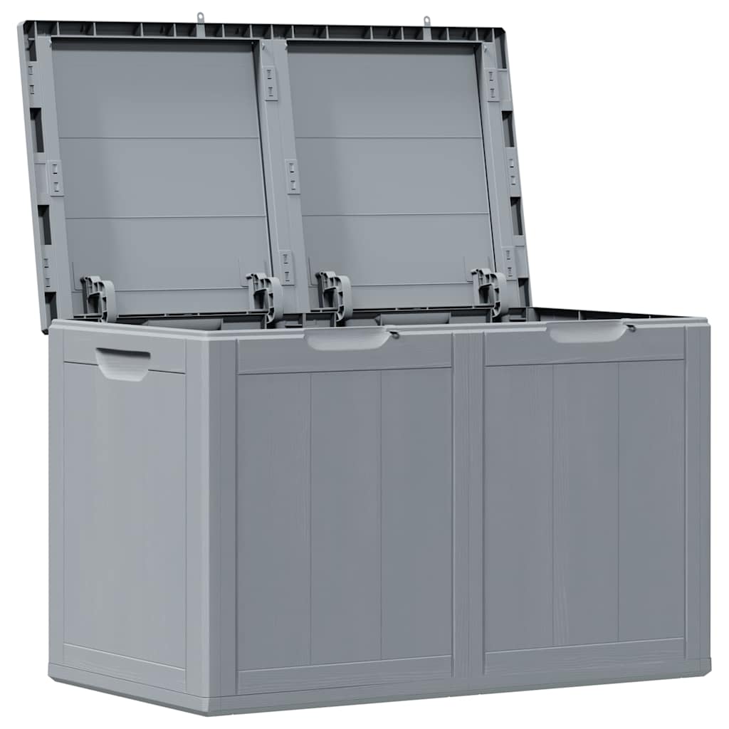 Garten-Aufbewahrungsbox 180 L Grau PP-Holzoptik