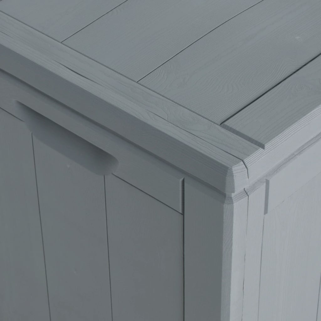 Garten-Aufbewahrungsbox 180 L Grau PP-Holzoptik