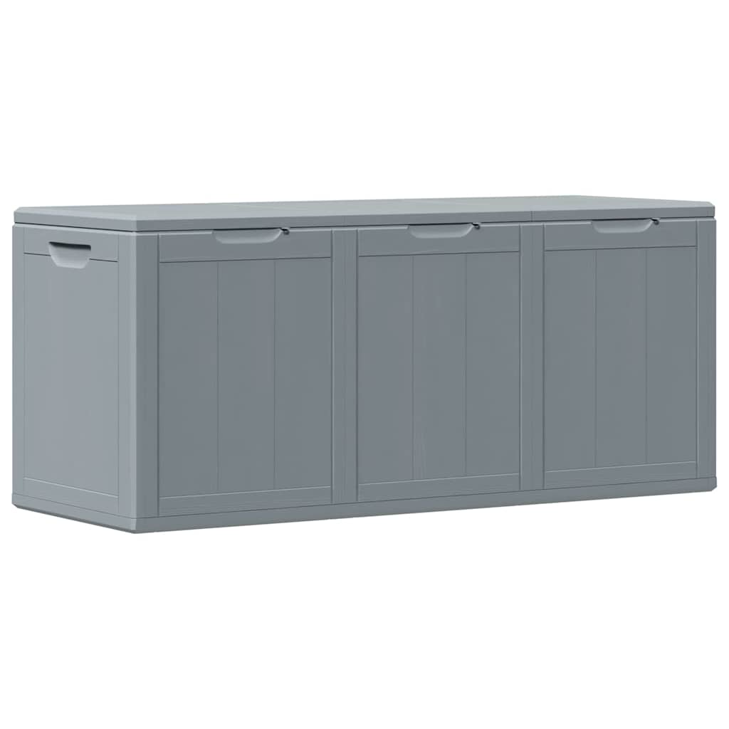 Garten-Aufbewahrungsbox 270 L Grau PP-Holzoptik
