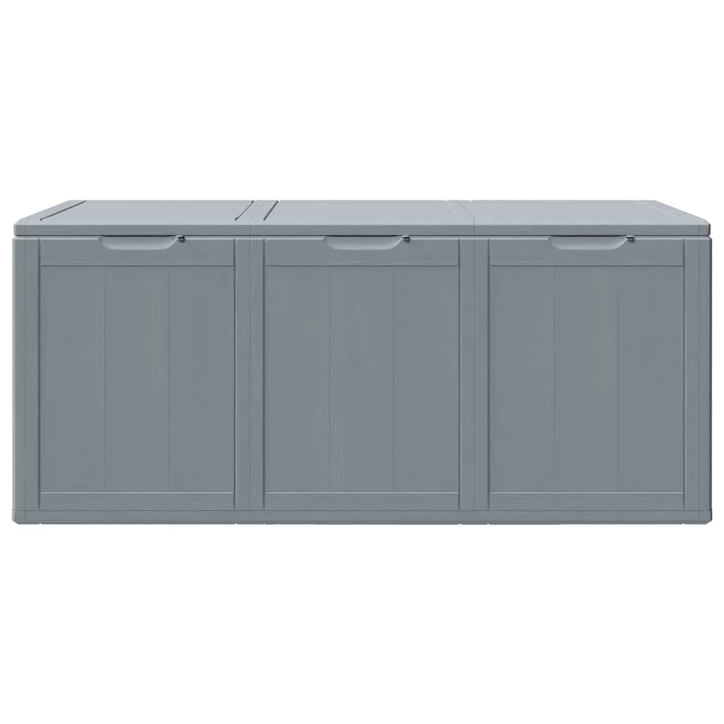 Garten-Aufbewahrungsbox 270 L Grau PP-Holzoptik