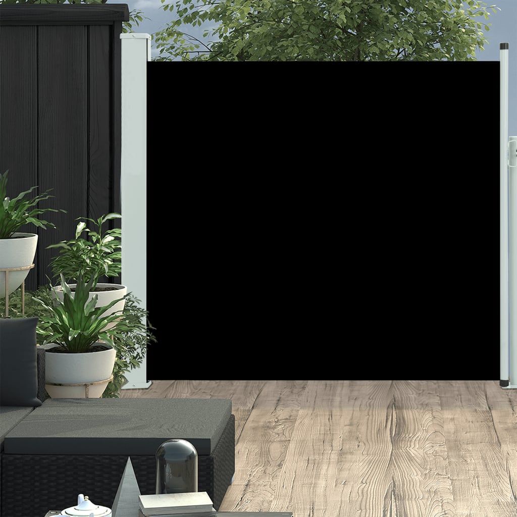 Seitenmarkise Ausziehbar 170x300 cm Schwarz