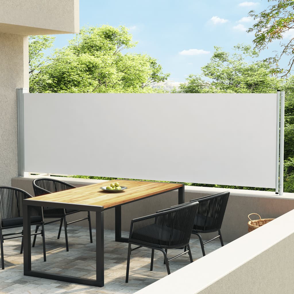 Seitenmarkise Ausziehbar 140x600 cm Creme