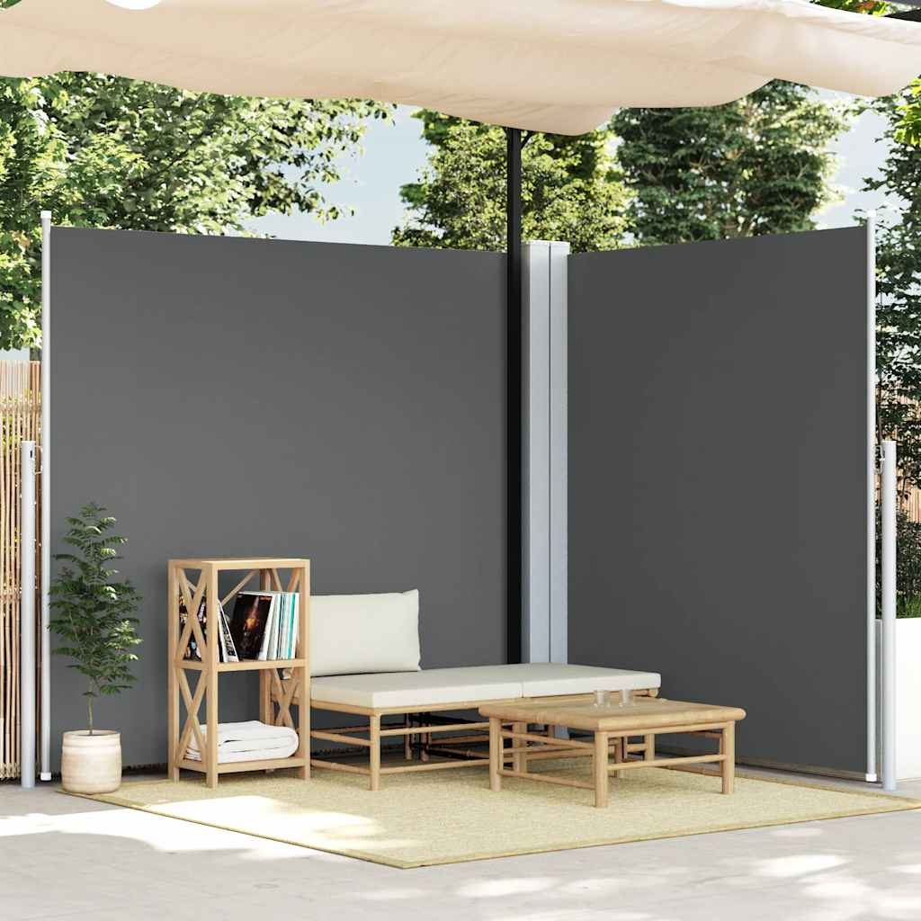 Seitenmarkise Ausziehbar Anthrazit 200x600 cm