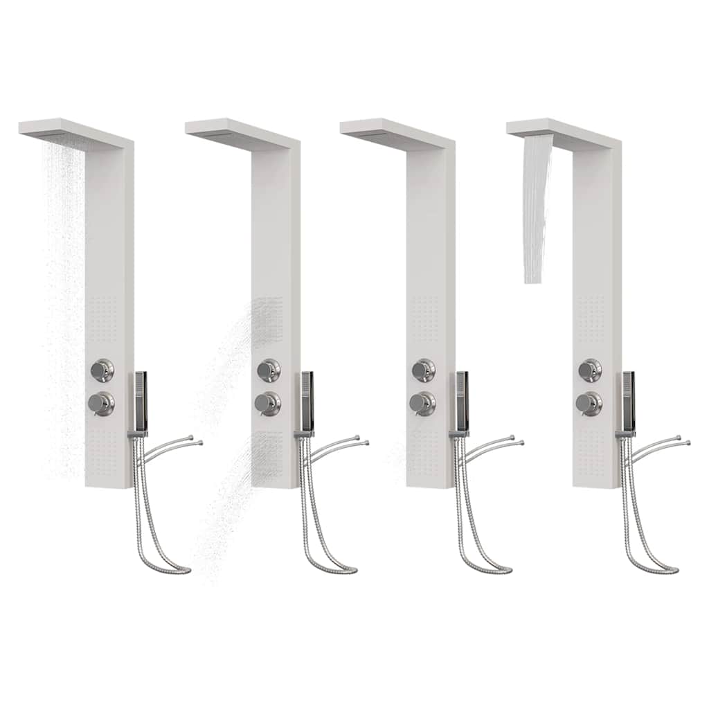 Shower panel system aluminum white