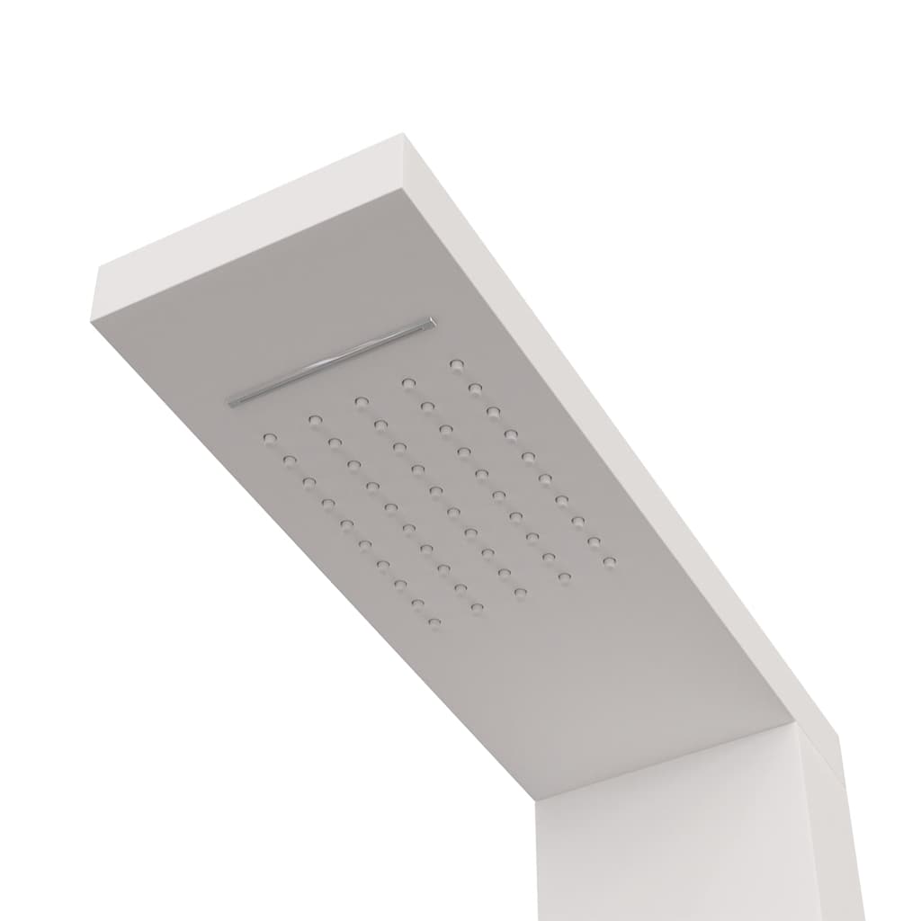 Shower panel system aluminum white